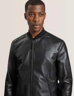 Leather Bomber Jacket