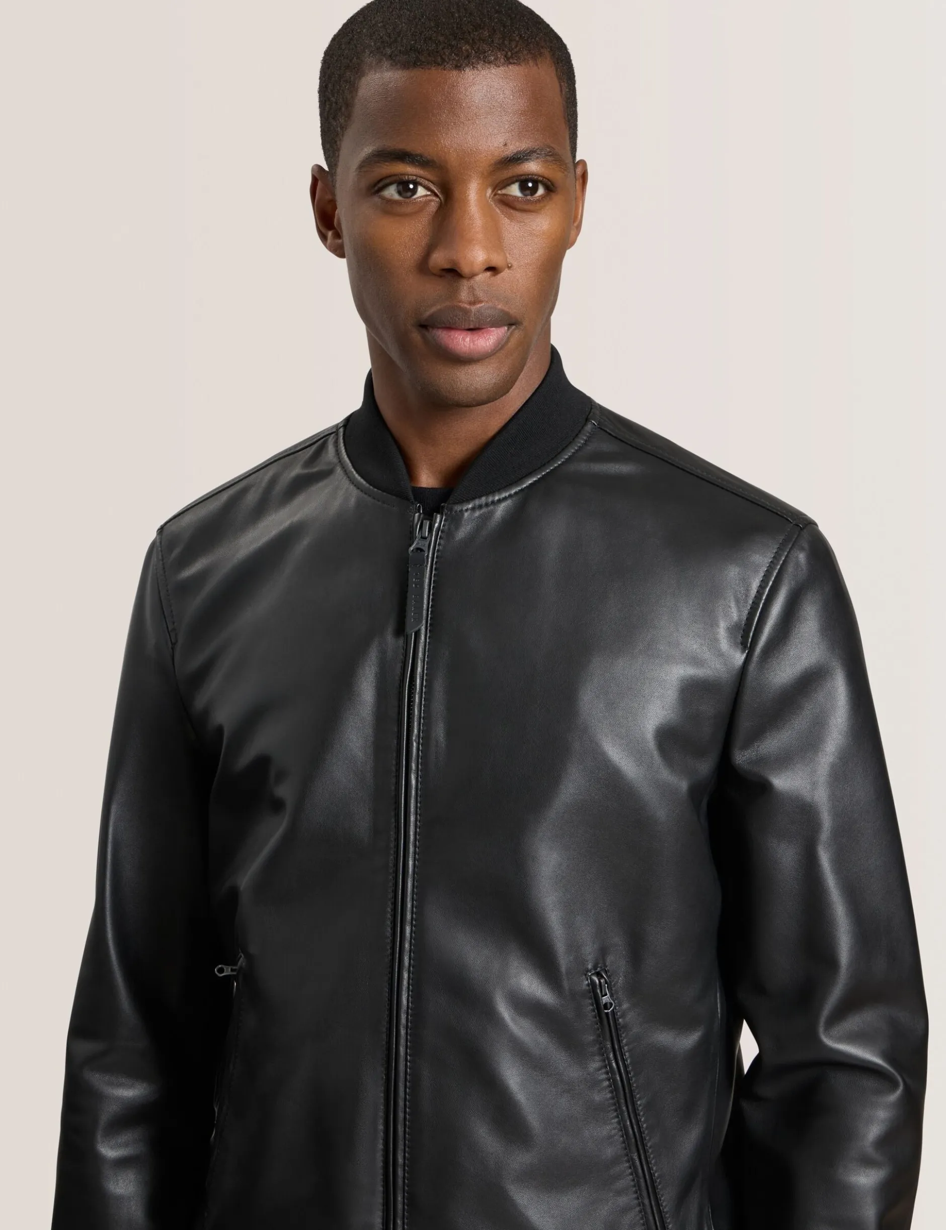 Leather Bomber Jacket