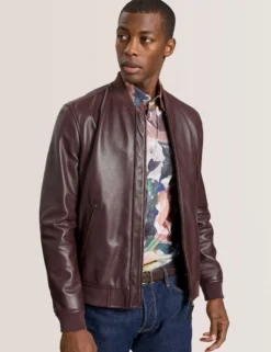 Leather Bomber Jacket