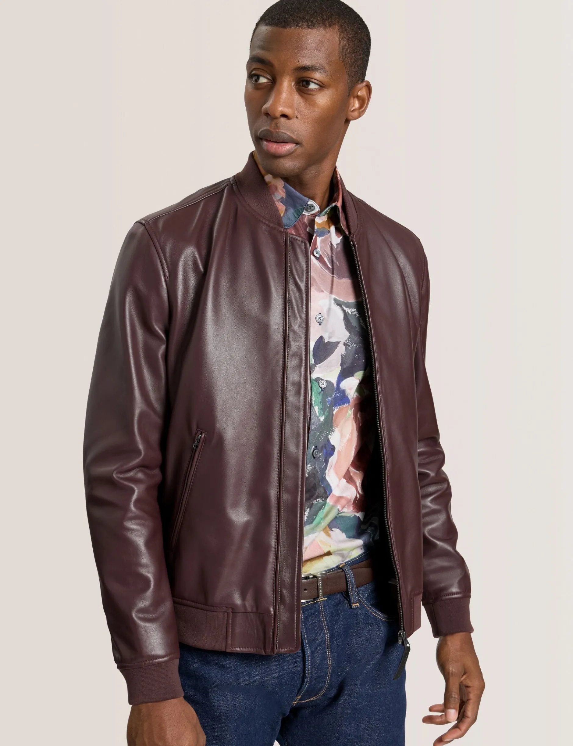 Leather Bomber Jacket