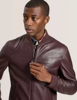 Leather Bomber Jacket