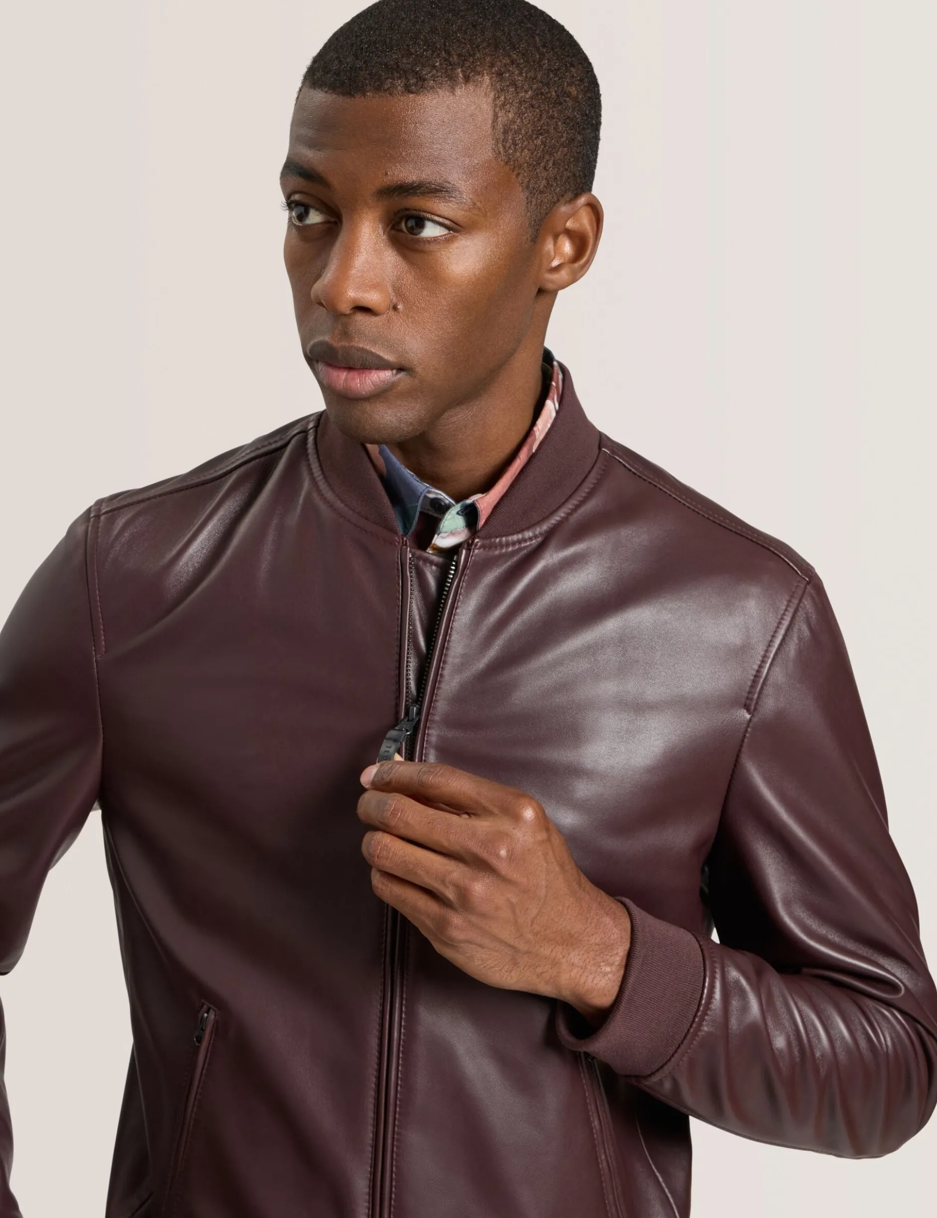 Leather Bomber Jacket