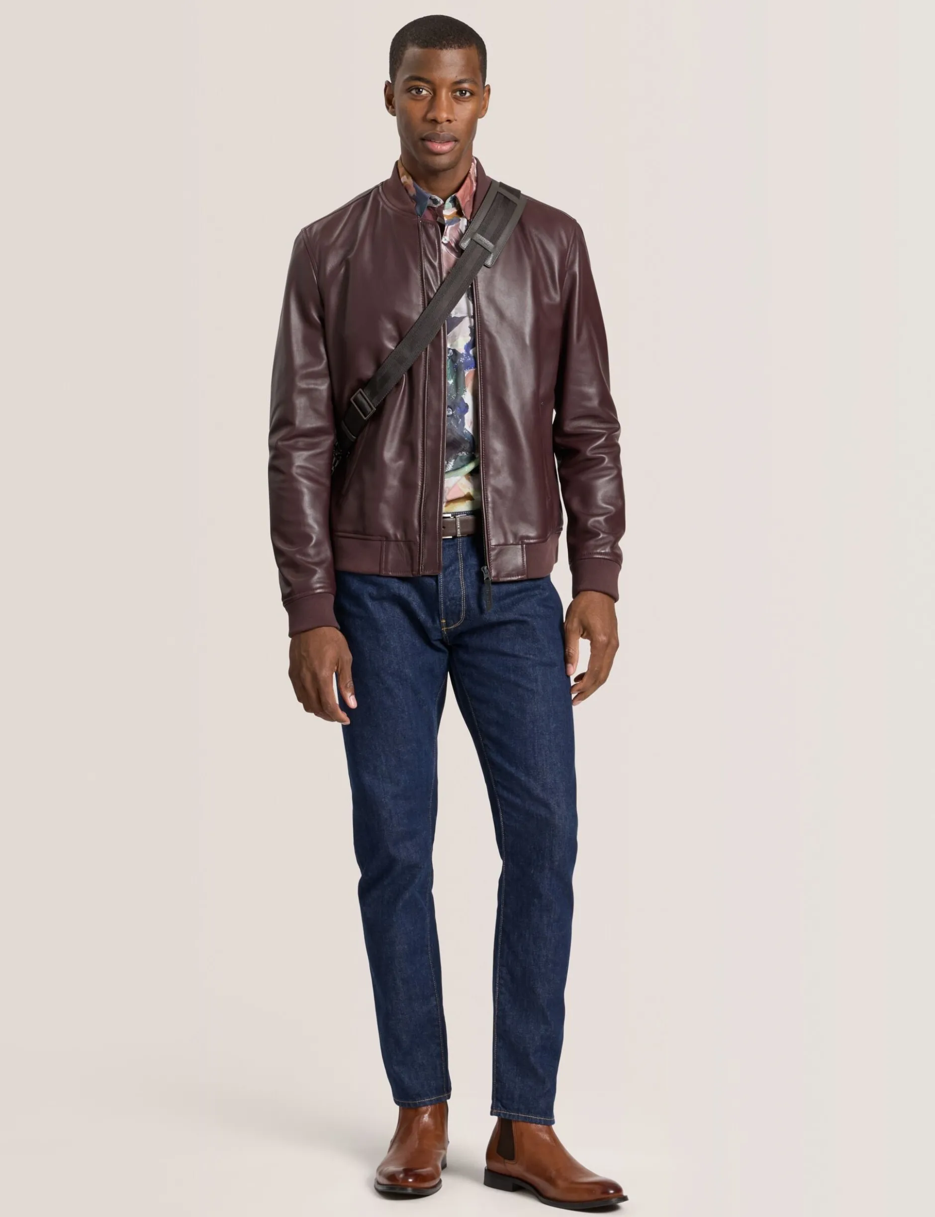 Leather Bomber Jacket