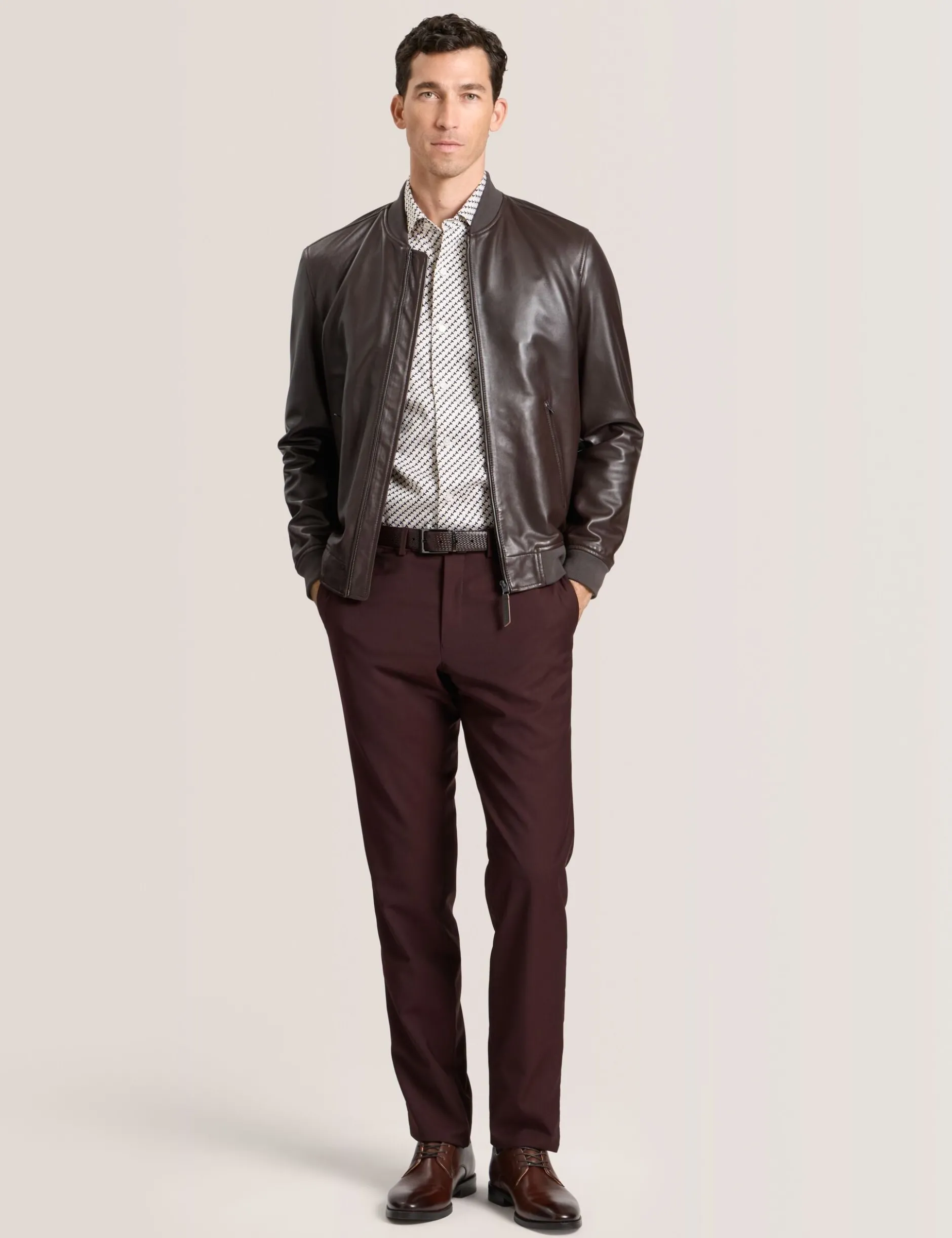 Leather Bomber Jacket