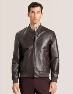 Leather Bomber Jacket