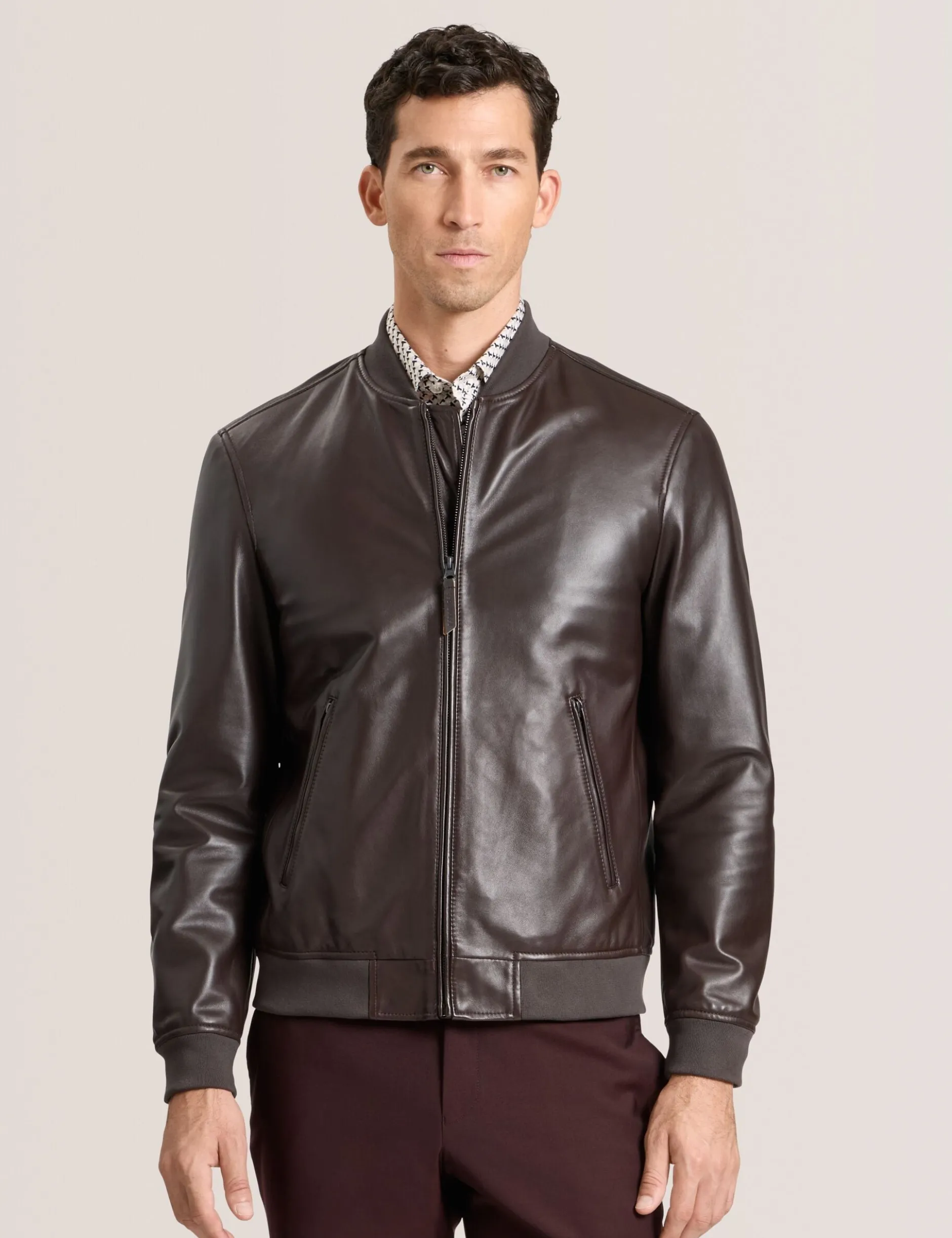 Leather Bomber Jacket