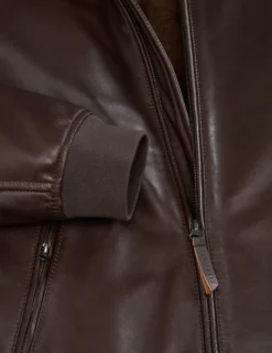 Leather Bomber Jacket