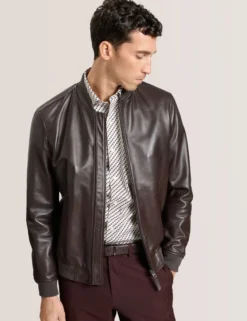 Leather Bomber Jacket