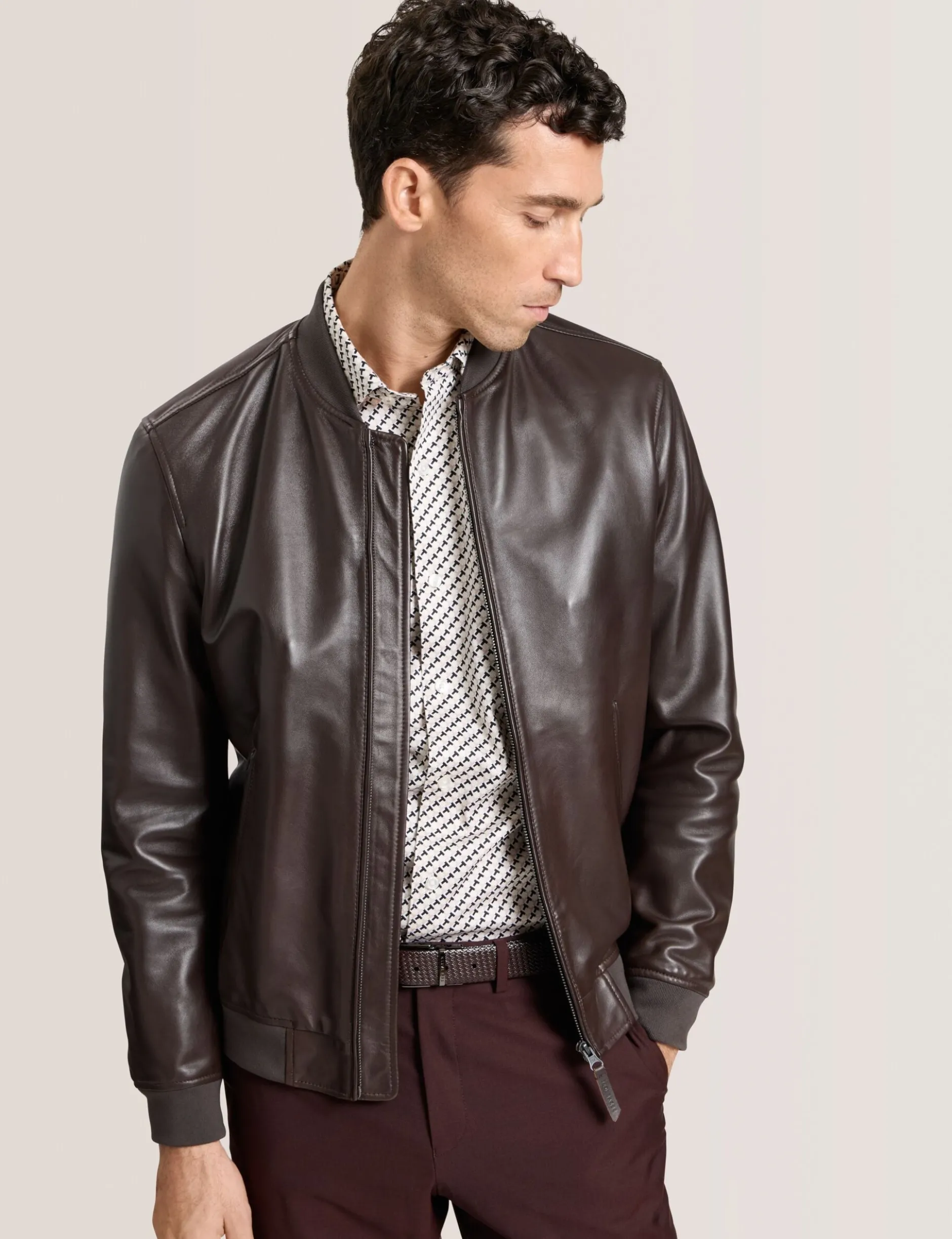 Leather Bomber Jacket