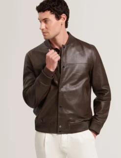 Leather Classic Bomber Jacket
