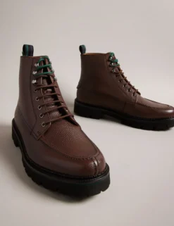 Leather Lace Up Boots