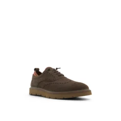 Leather Suede Wingtip Oxford Shoes