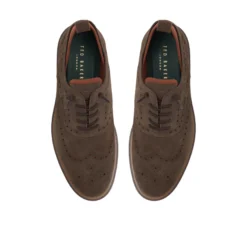 Leather Suede Wingtip Oxford Shoes