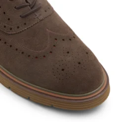 Leather Suede Wingtip Oxford Shoes
