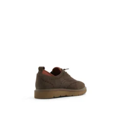 Leather Suede Wingtip Oxford Shoes
