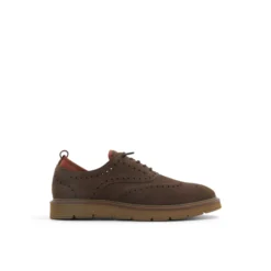 Leather Suede Wingtip Oxford Shoes