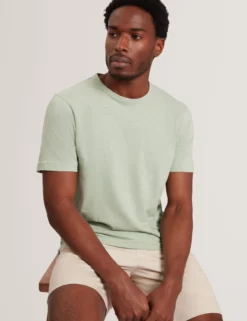 Lightweight Cotton Linen Crew Neck T-Shirt