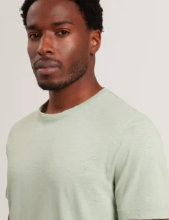 Lightweight Cotton Linen Crew Neck T-Shirt