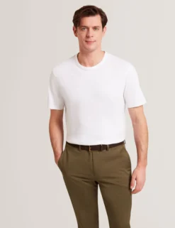 Lightweight Cotton Linen Crew Neck T-Shirt