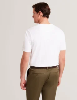 Lightweight Cotton Linen Crew Neck T-Shirt