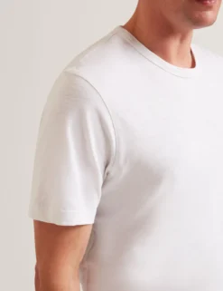 Lightweight Cotton Linen Crew Neck T-Shirt