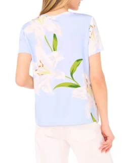 Lily Print Crew Neck T-Shirt