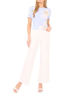 Lily Print Crew Neck T-Shirt