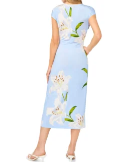 Lily Print Jersey Bodycon Midi Dress
