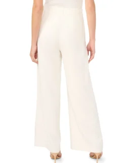Linen Blend Tailored Wide Leg Pants