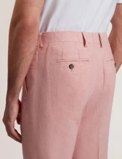Linen Cotton Woven Dress Pants