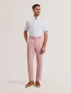Linen Cotton Woven Dress Pants