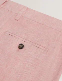 Linen Cotton Woven Dress Pants