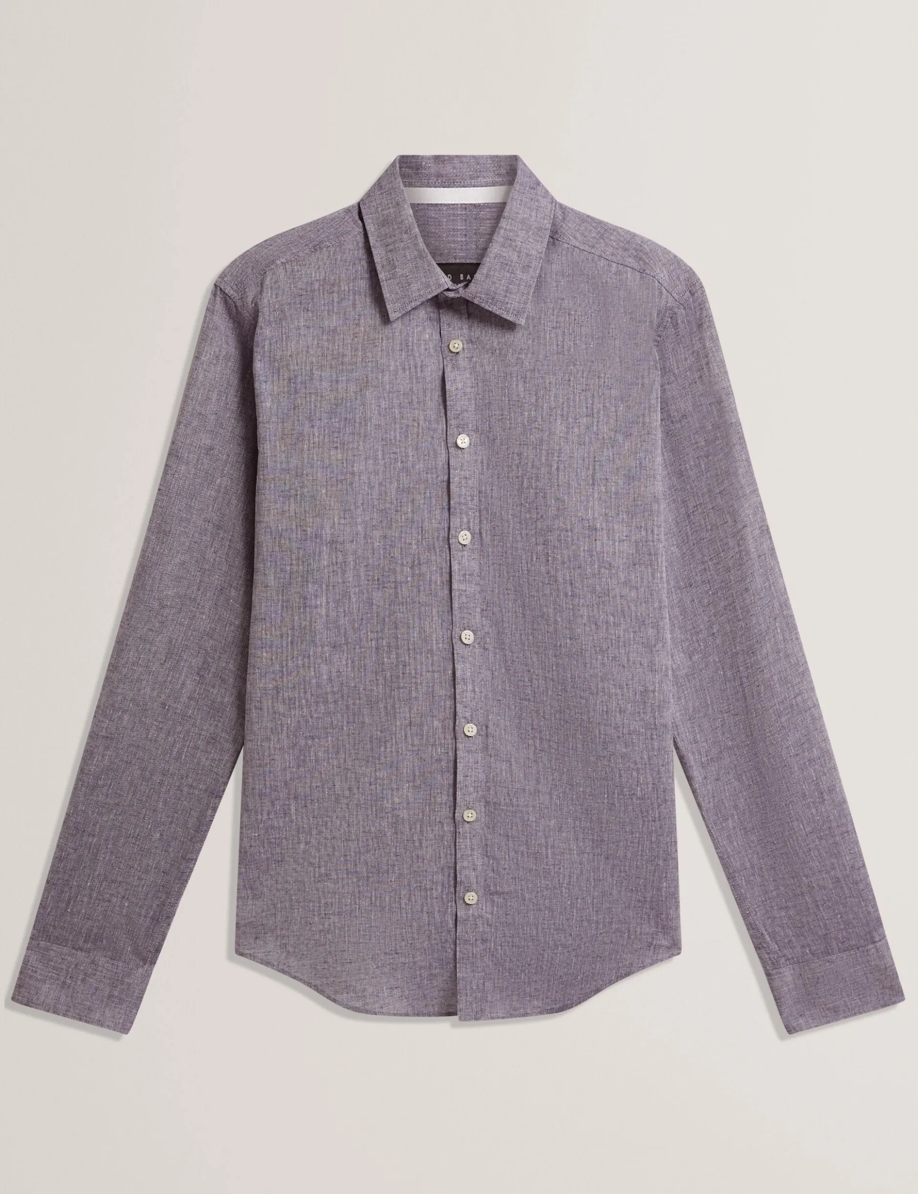 Linen Cotton Woven Long Sleeve Shirt