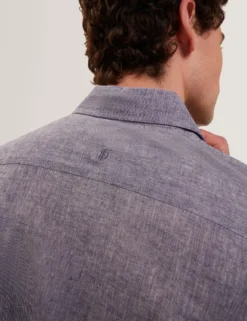 Linen Cotton Woven Long Sleeve Shirt