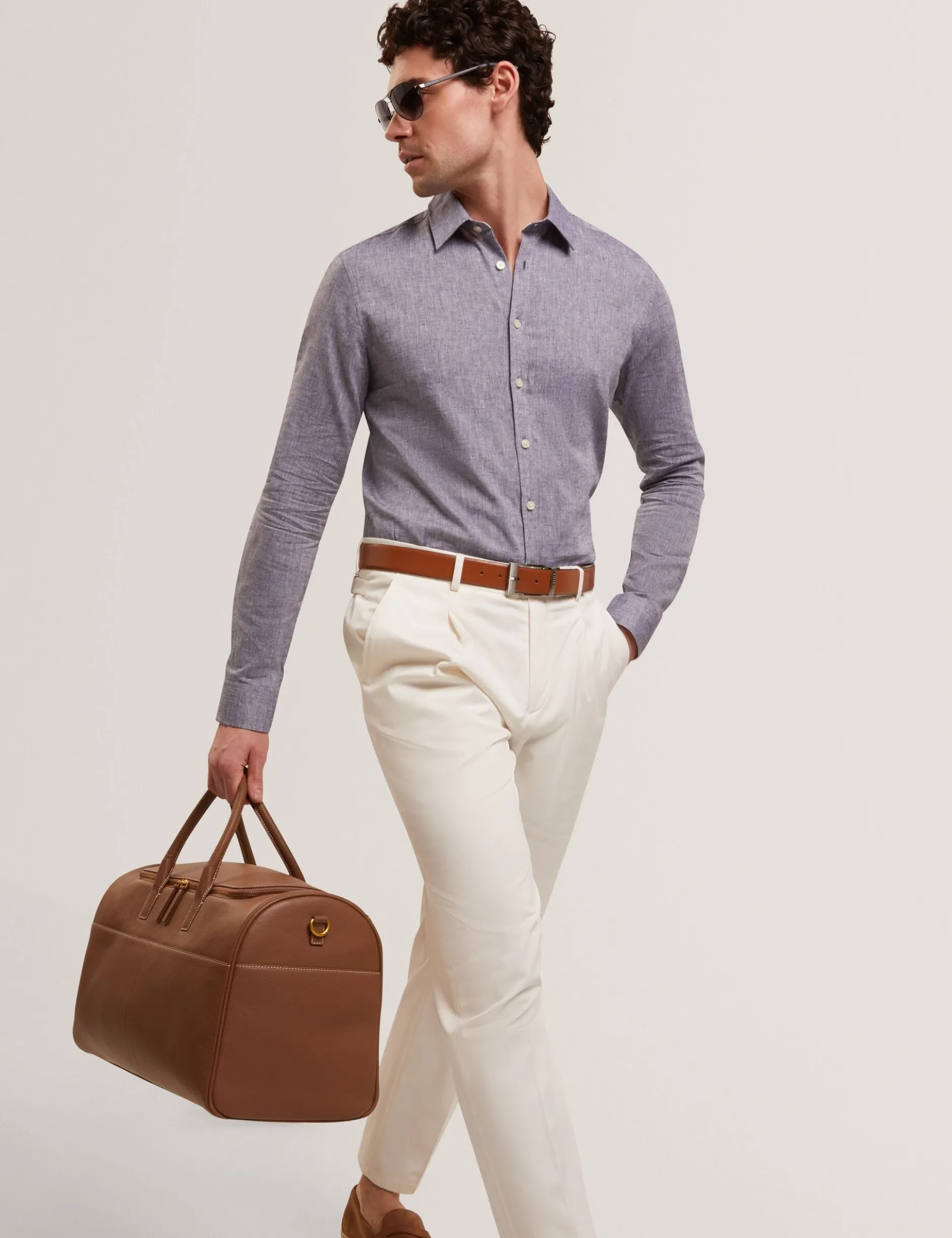 Linen Cotton Woven Long Sleeve Shirt