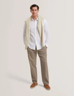 Linen Cotton Woven Long Sleeve Shirt