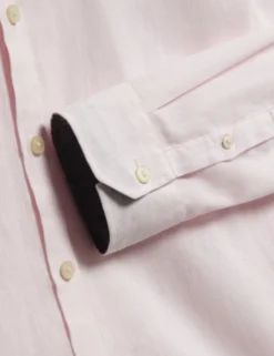 Linen Cotton Woven Long Sleeve Shirt