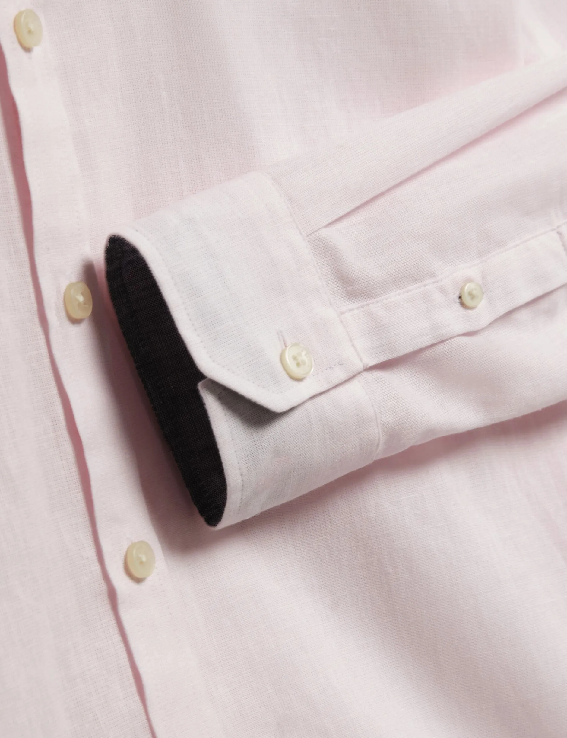 Linen Cotton Woven Long Sleeve Shirt