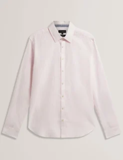 Linen Cotton Woven Long Sleeve Shirt