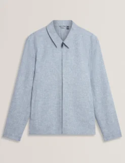 Linen Cotton Zip-Up Harrington Jacket