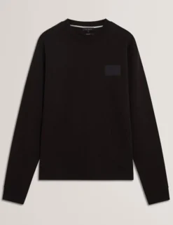 Logo Patch Cotton Crew Neck Sweatshirt