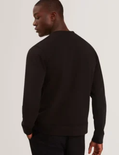 Logo Patch Cotton Crew Neck Sweatshirt