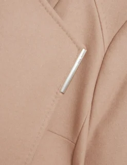 Longline Belted Wool Wrap Coat