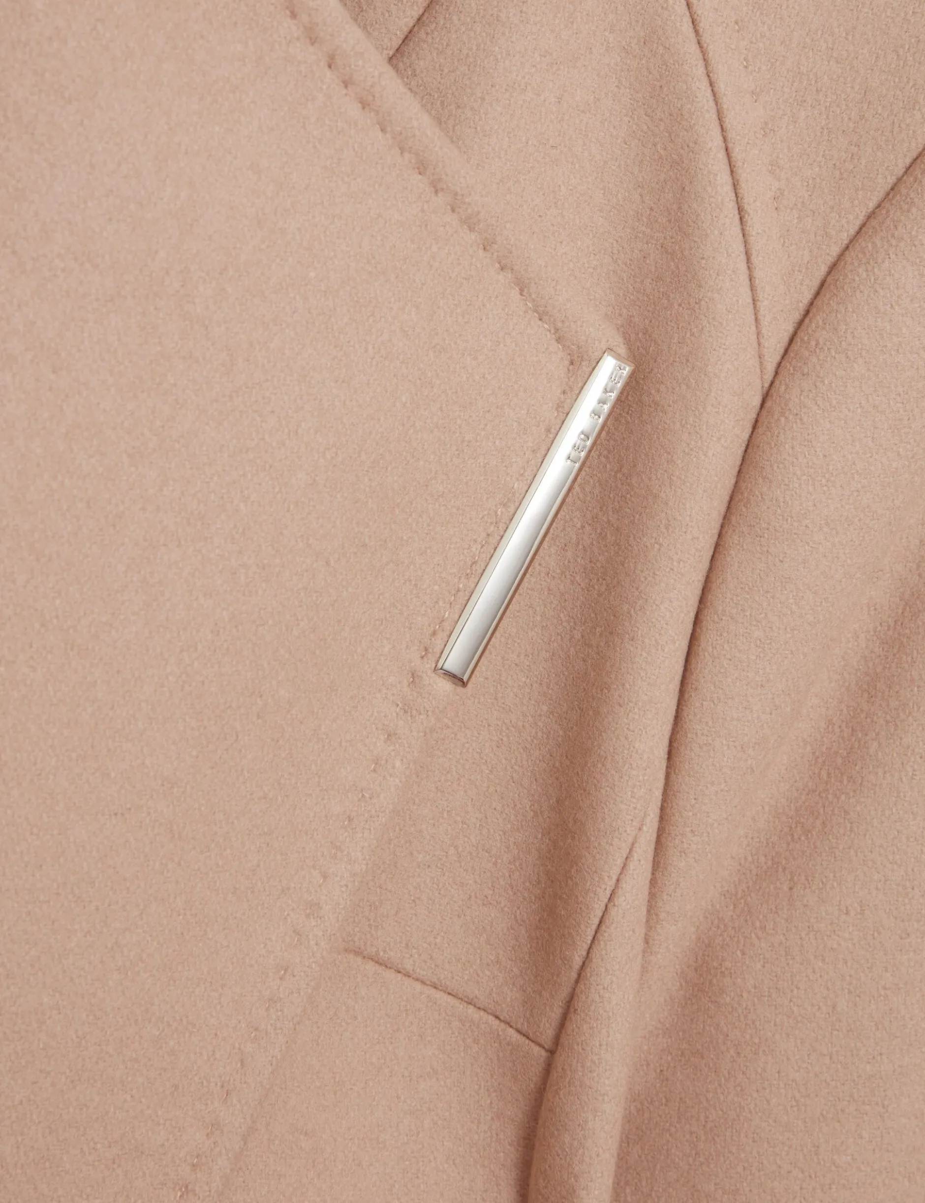 Longline Belted Wool Wrap Coat