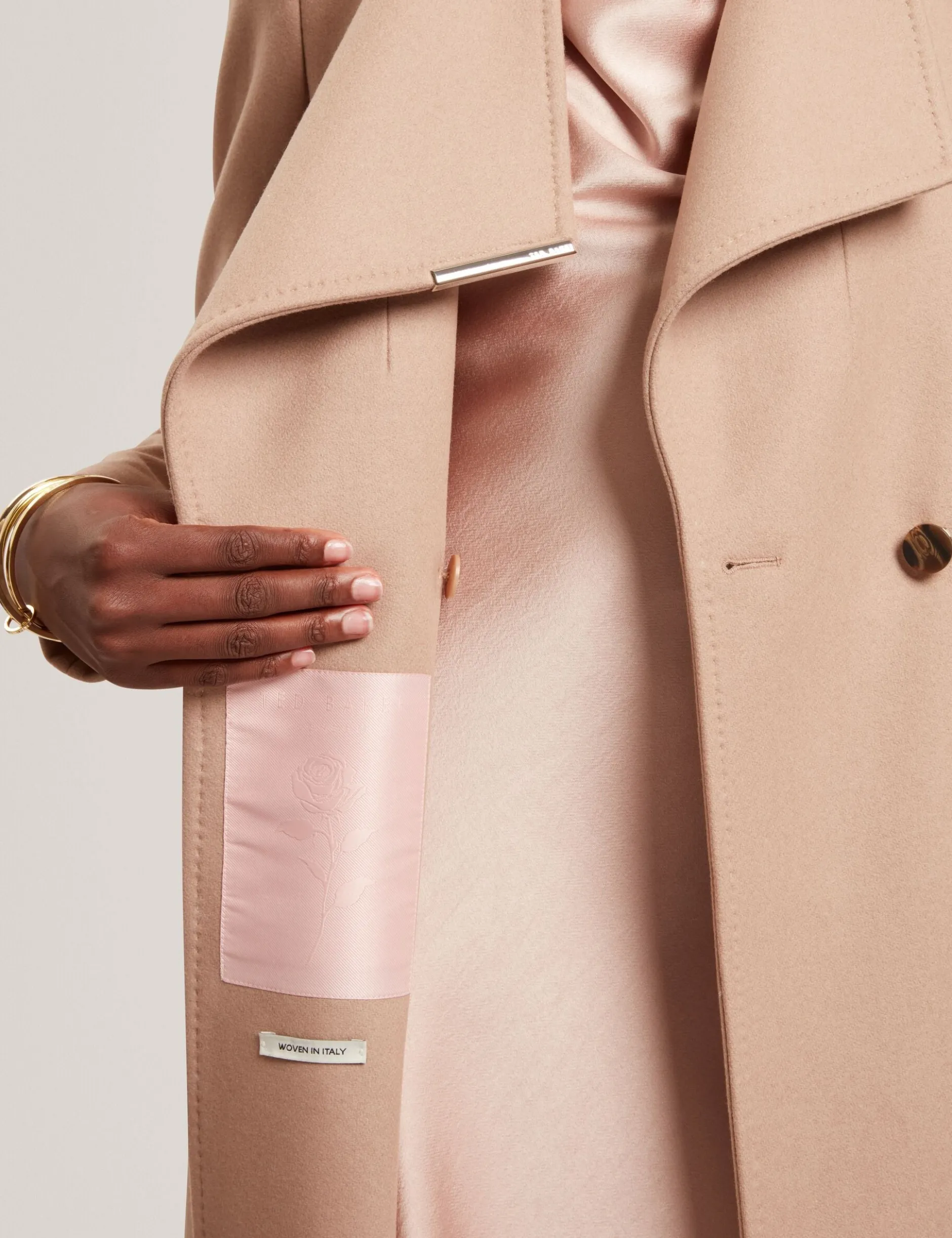Longline Belted Wool Wrap Coat