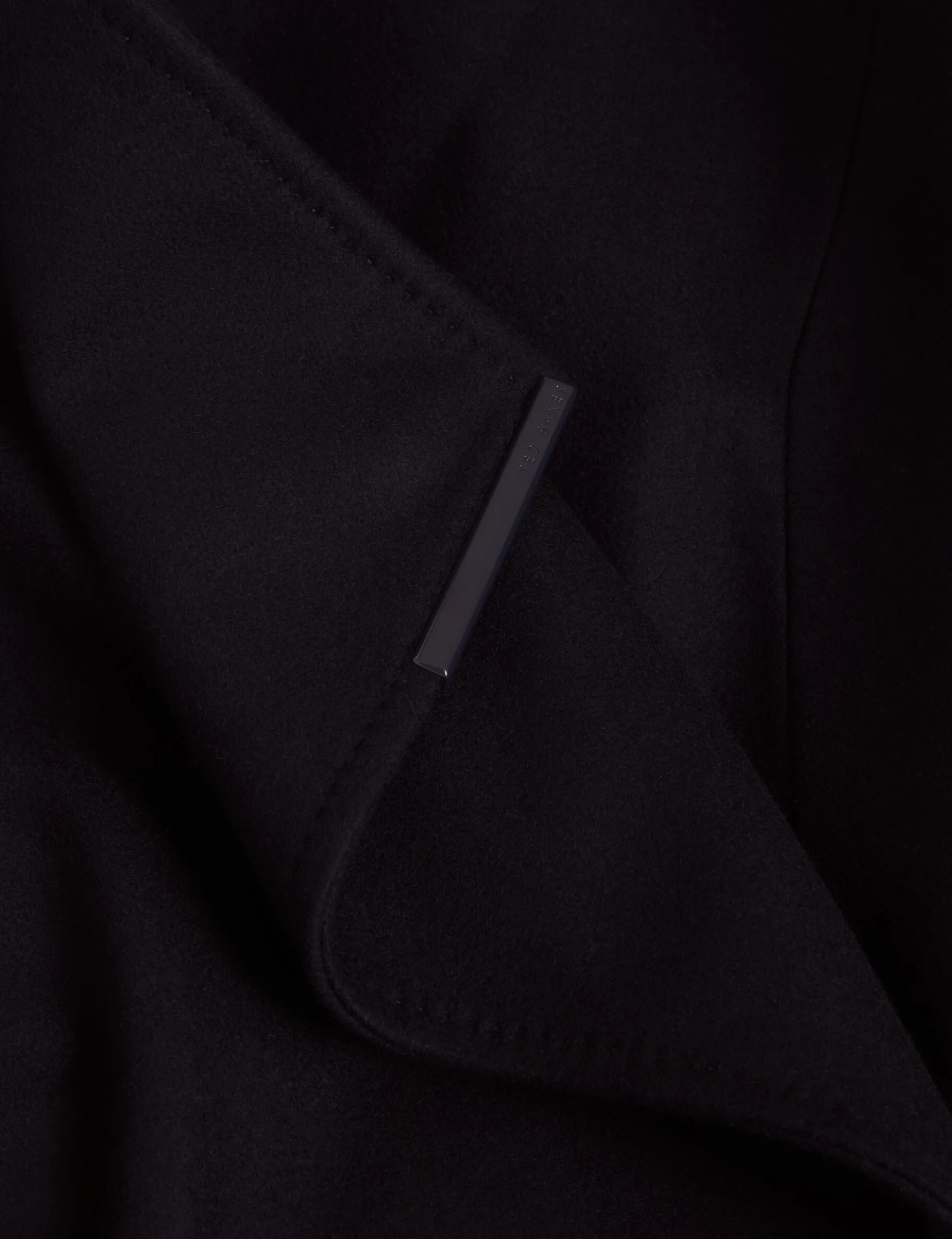 Longline Belted Wool Wrap Coat