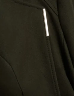 Longline Belted Wool Wrap Coat