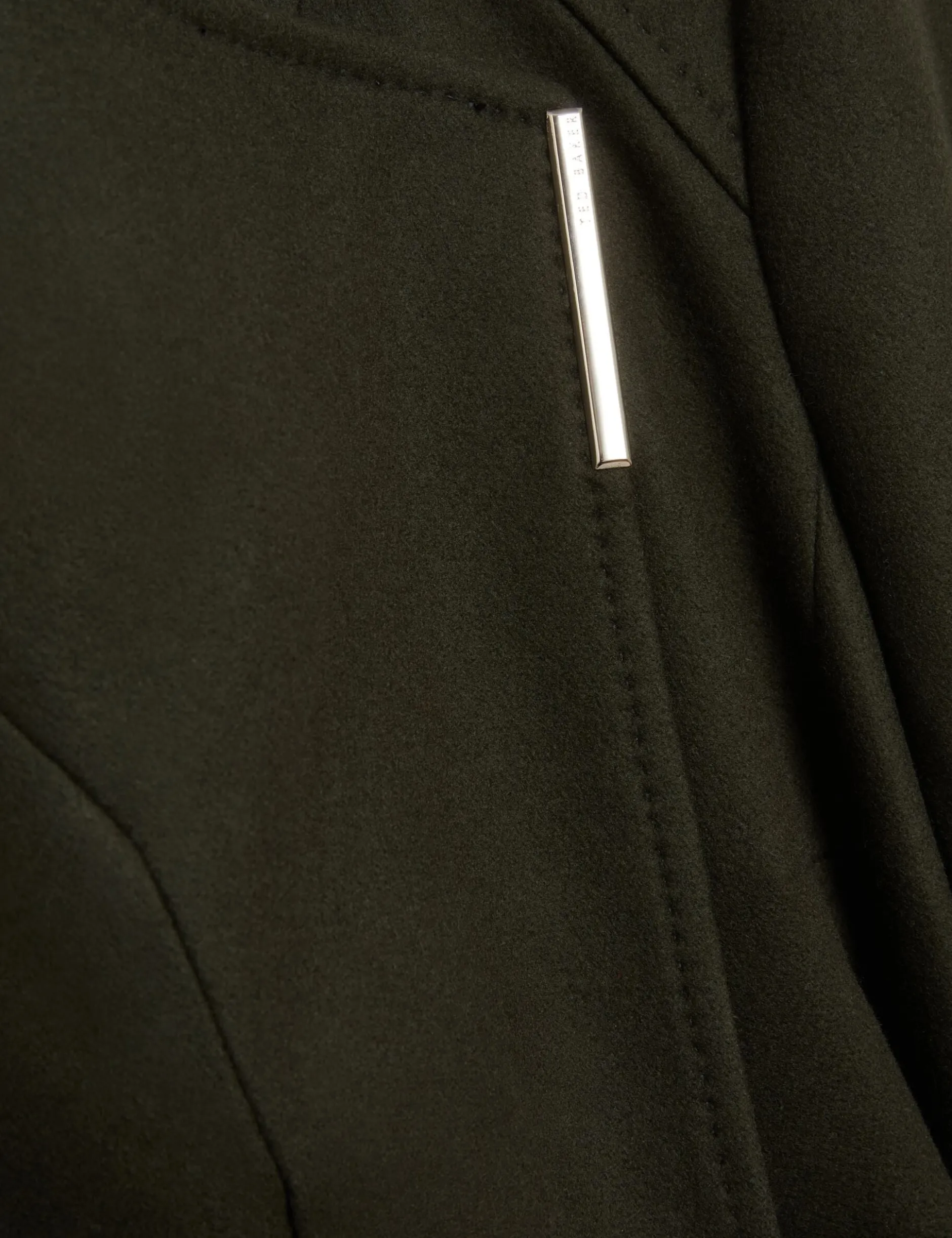 Longline Belted Wool Wrap Coat