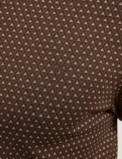 Long Sleeve Geo Jacquard Polo