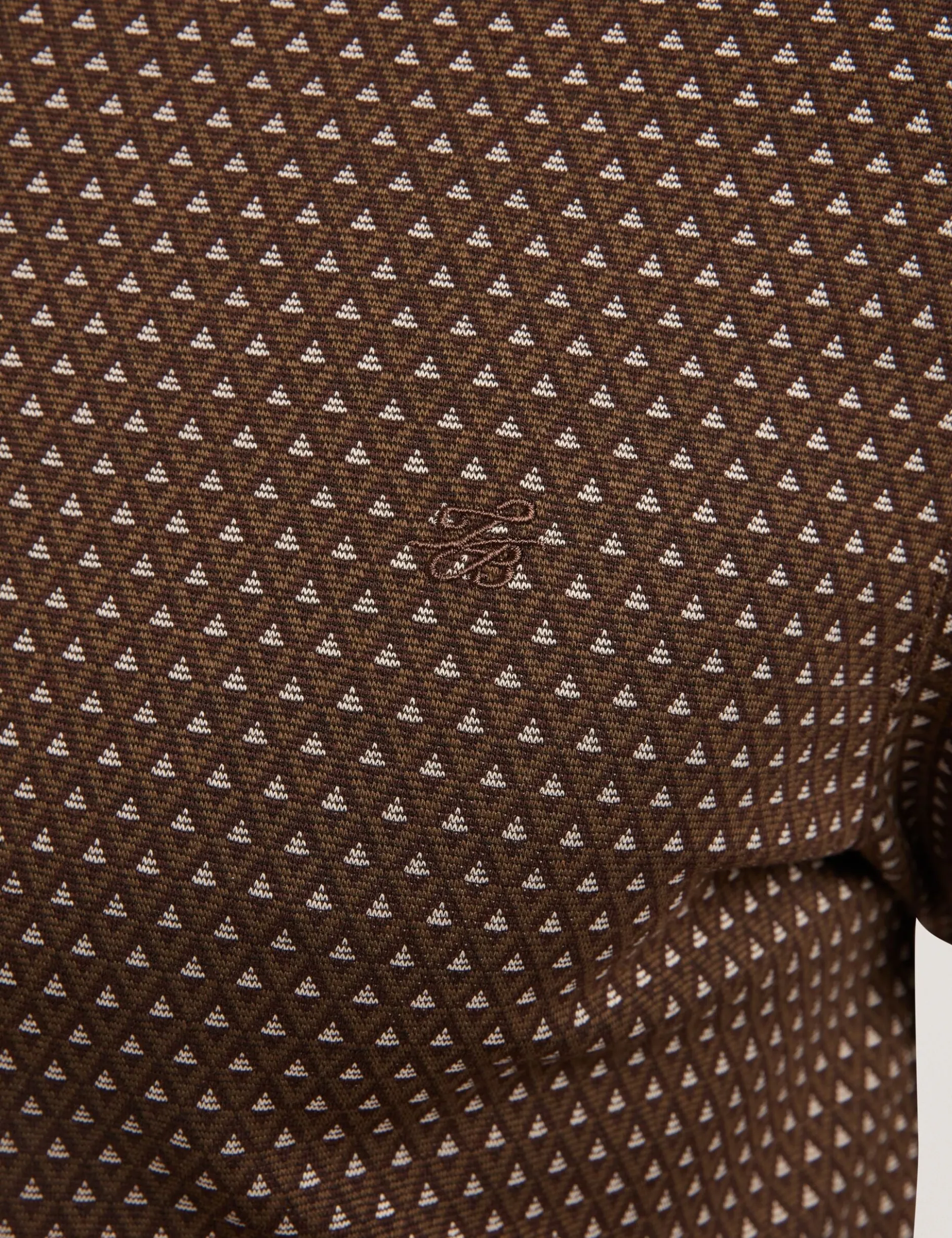 Long Sleeve Geo Jacquard Polo